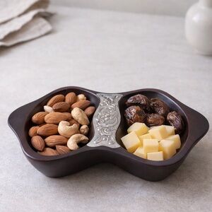 🎁Peruvian 925 Silver & Mahogany Hand Carved Bowl